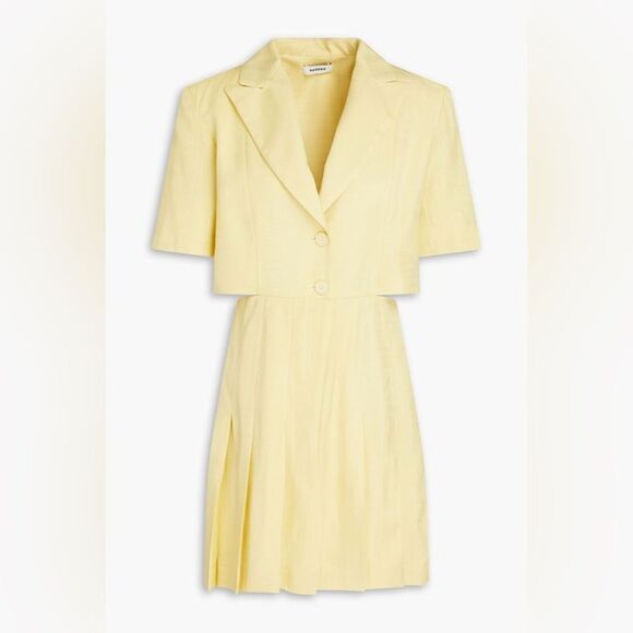 NWT Sandro Jaun Citron Mini Yellow Dress Size XS - Picture 10 of 15